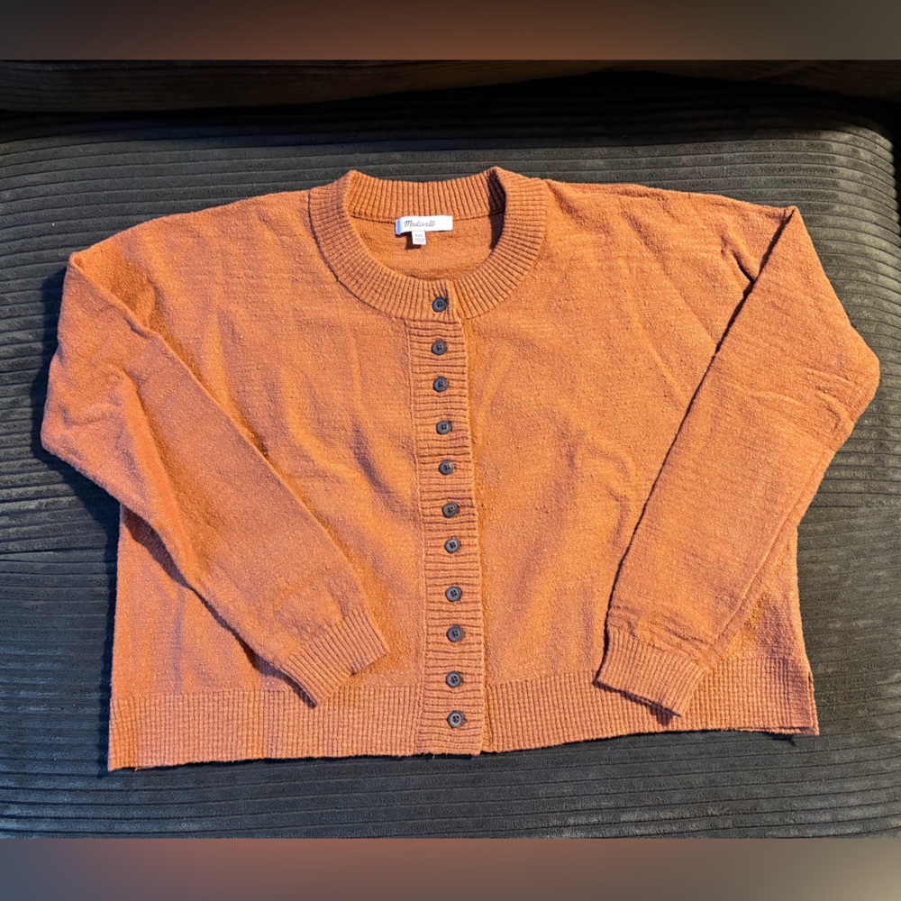 Women’s Burnt Orange Button Long Sleeve Top